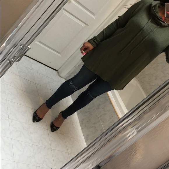 WAFFLE KNIT COWL NECK TUNIC TOP - Picture 6 of 8